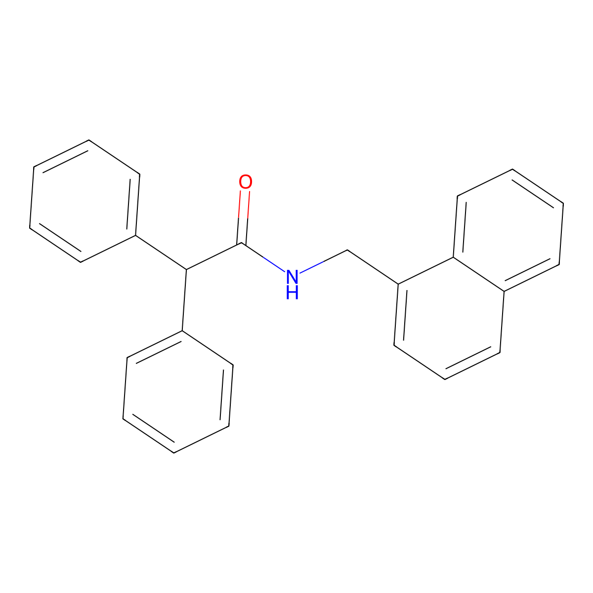N-(naphthalen-1-ylmethyl)-2,2-diphenylacetamide molecular structure, CAS 329920-56-1