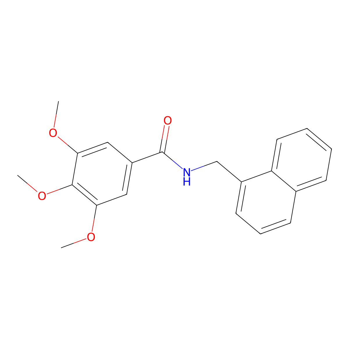 3,4,5-trimethoxy-N-(naphthalen-1-ylmethyl)benzamide molecular structure, CAS 329920-59-4