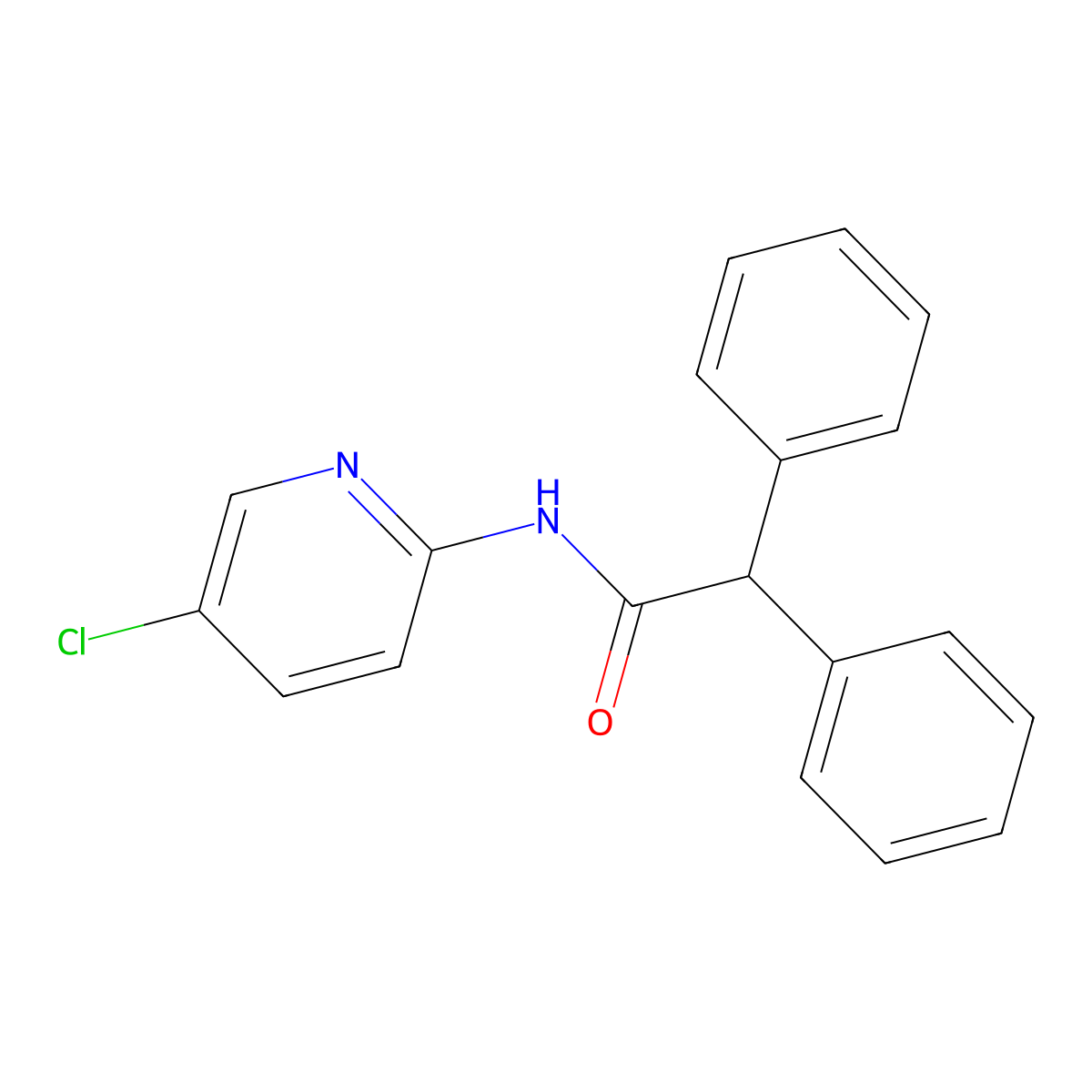 N-(5-Chloro-2-pyridinyl)-2,2-diphenylacetamide molecular structure, CAS 329920-84-5