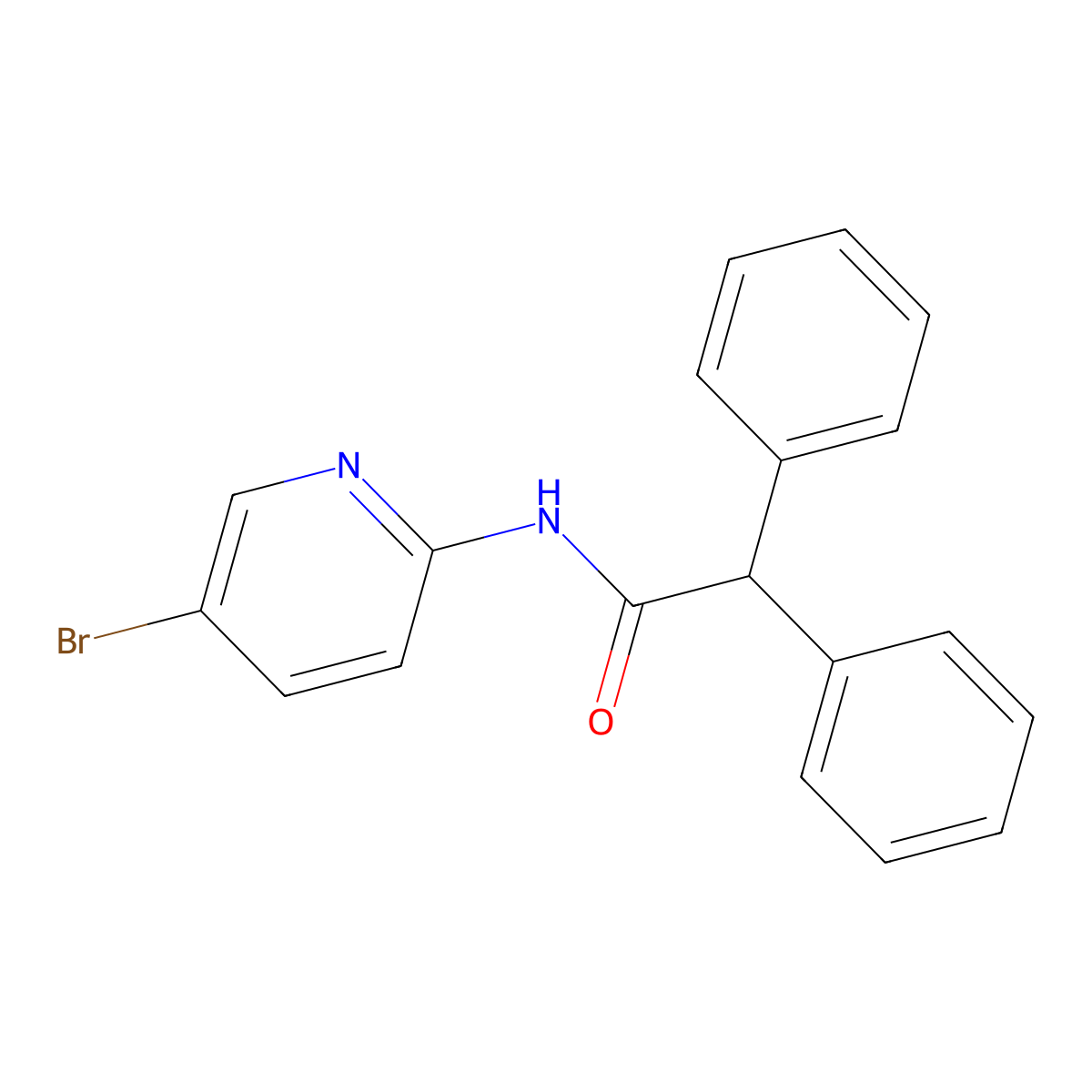 N-(5-bromopyridin-2-yl)-2,2-diphenylacetamide molecular structure, CAS 329920-86-7