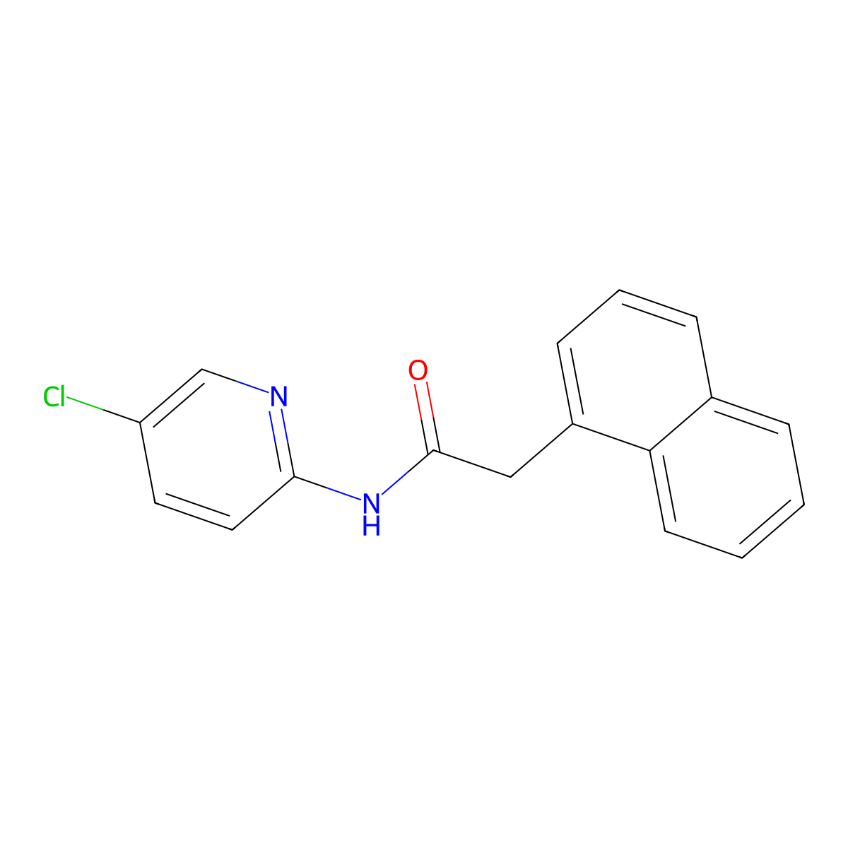 N-(5-chloropyridin-2-yl)-2-naphthalen-1-ylacetamide molecular structure, CAS 329920-87-8