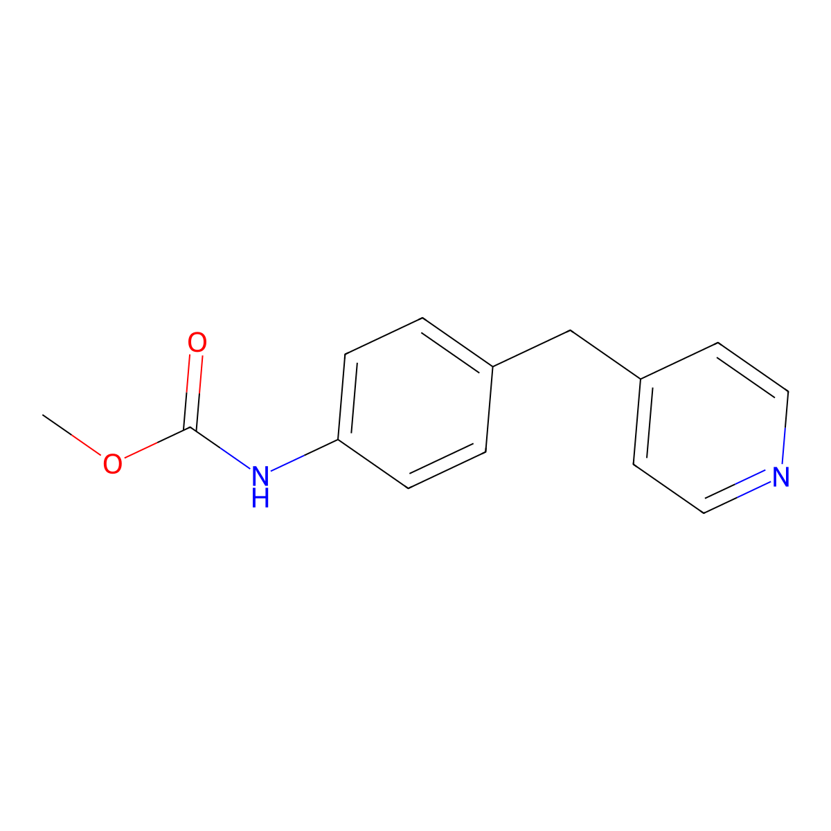 methyl N-{4-[(pyridin-4-yl)methyl]phenyl}carbamate molecular structure, CAS 329921-01-9