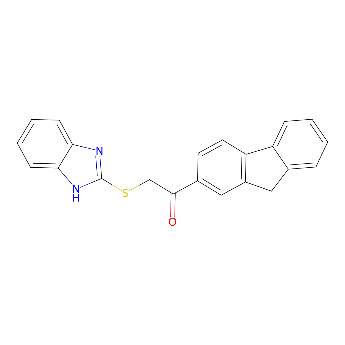 2-(1H-benzimidazol-2-ylsulfanyl)-1-(9H-fluoren-2-yl)ethanone molecular structure, CAS 329921-47-3