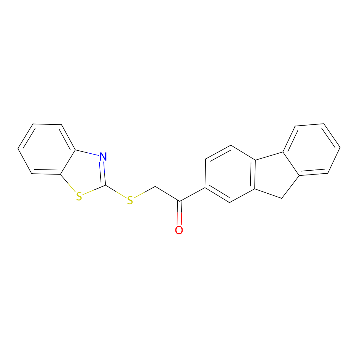 2-(1,3-Benzothiazol-2-ylsulfanyl)-1-(9H-fluoren-2-yl)ethanone molecular structure, CAS 329922-18-1