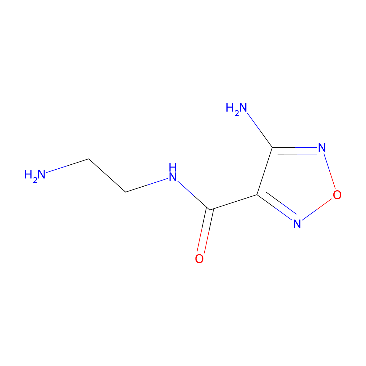 4-Amino-N-(2-aminoethyl)-1,2,5-oxadiazole-3-carboxamide molecular structure, CAS 329922-36-3