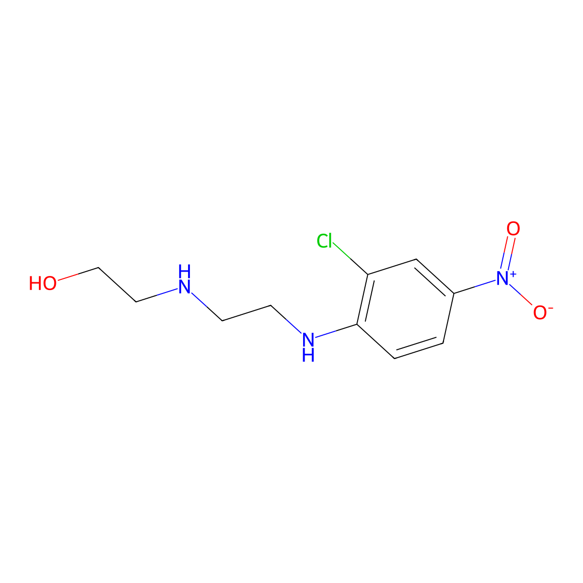 2-({2-[(2-Chloro-4-nitrophenyl)amino]ethyl}amino)ethanol molecular structure, CAS 329922-40-9