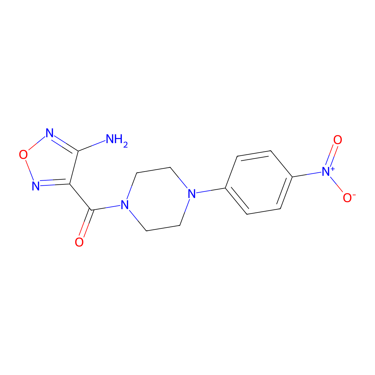 (4-Amino-1,2,5-oxadiazol-3-yl)[4-(4-nitrophenyl)-1-piperazinyl]methanone molecular structure, CAS 329922-47-6