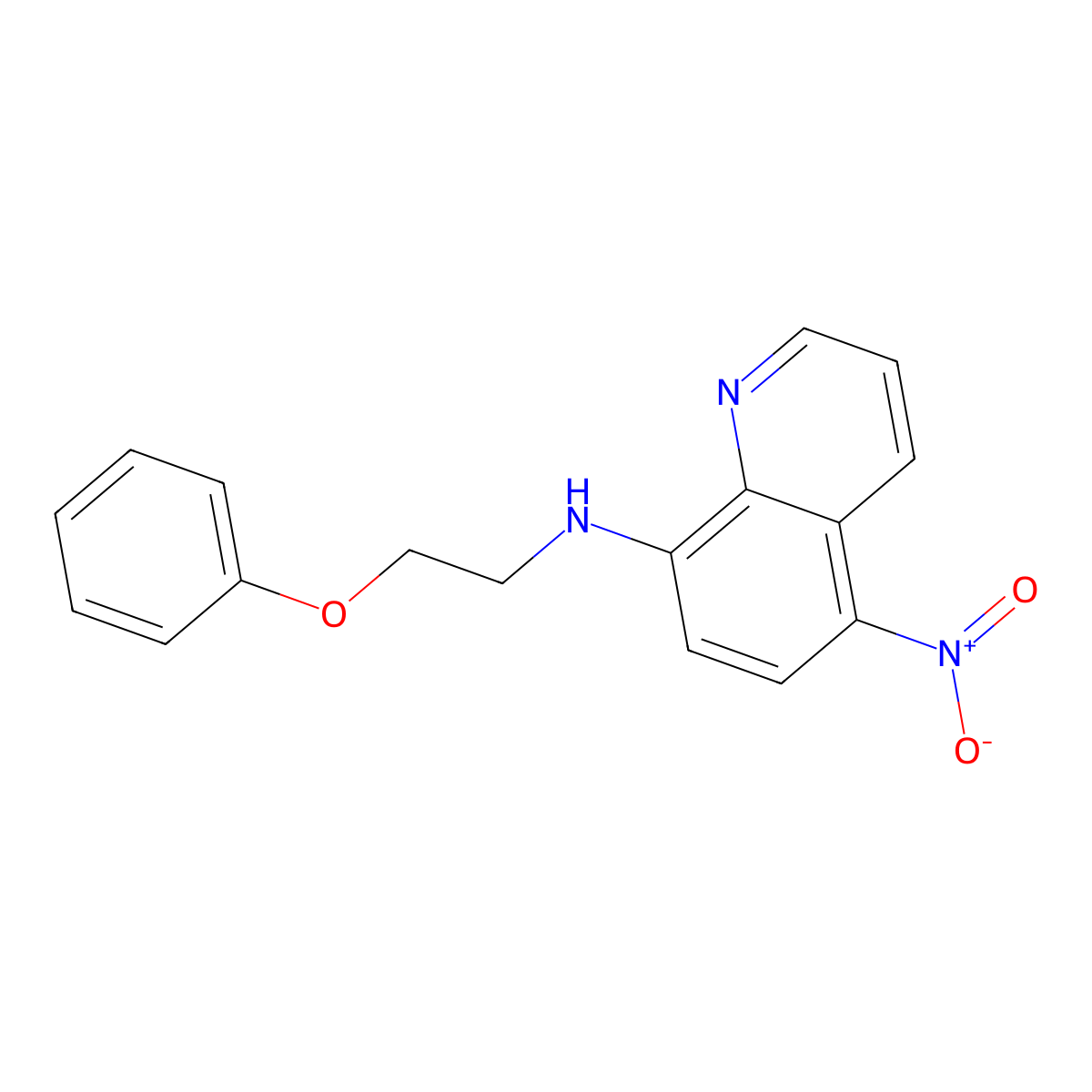5-nitro-N-(2-phenoxyethyl)quinolin-8-amine molecular structure, CAS 329922-49-8