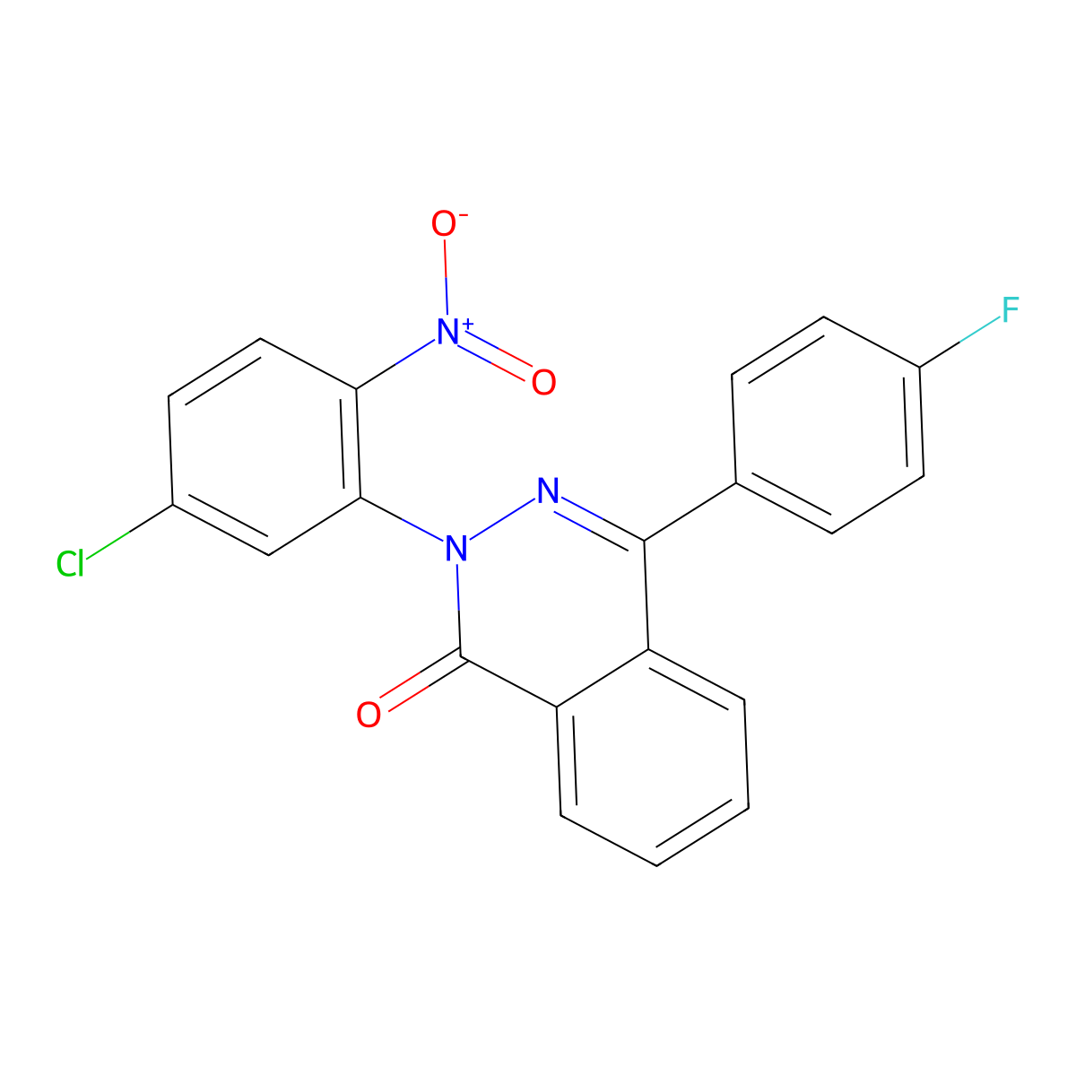 2-(5-Chloro-2-nitrophenyl)-4-(4-fluorophenyl)phthalazin-1-one molecular structure, CAS 329922-56-7