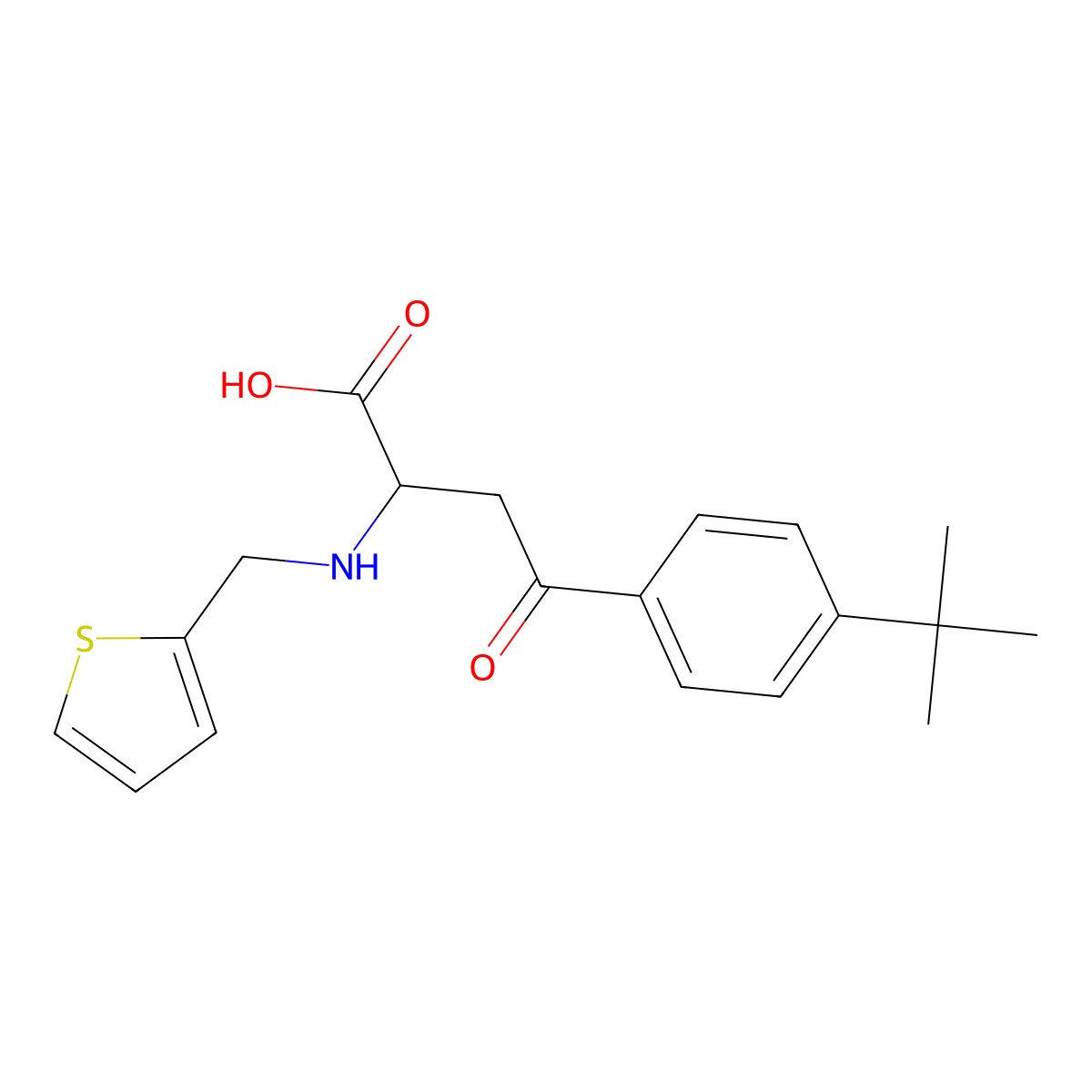 4-[4-(Tert-butyl)phenyl]-4-oxo-2-[(2-thienylmethyl)amino]butanoic acid molecular structure, CAS 329928-97-4