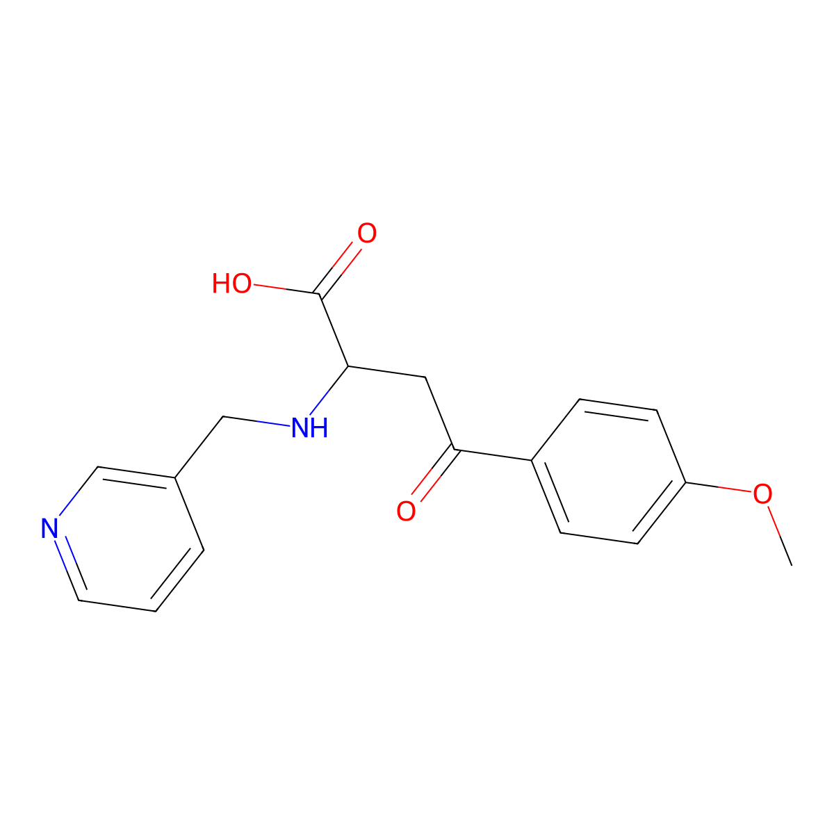 4-(4-methoxyphenyl)-4-oxo-2-(pyridin-3-ylmethylamino)butanoic Acid molecular structure, CAS 329929-07-9