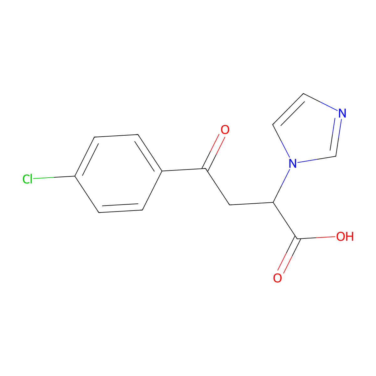 4-(4-chlorophenyl)-2-(1H-imidazol-1-yl)-4-oxobutanoic acid molecular structure, CAS 329929-09-1