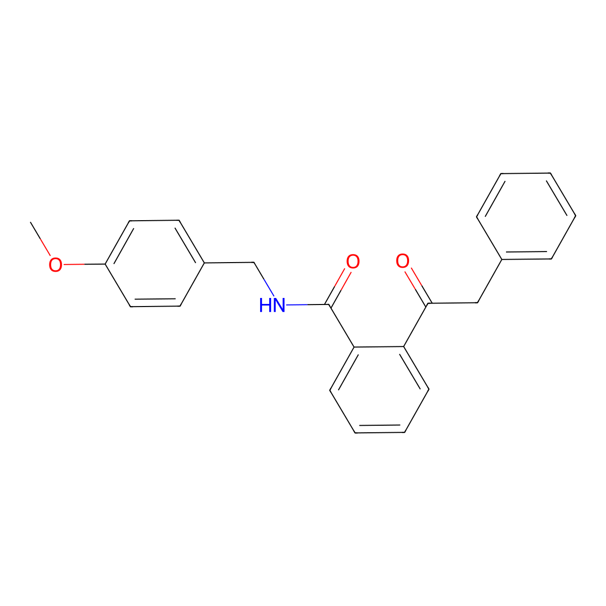 N-(4-methoxybenzyl)-2-(2-phenylacetyl)benzenecarboxamide molecular structure, CAS 329929-12-6