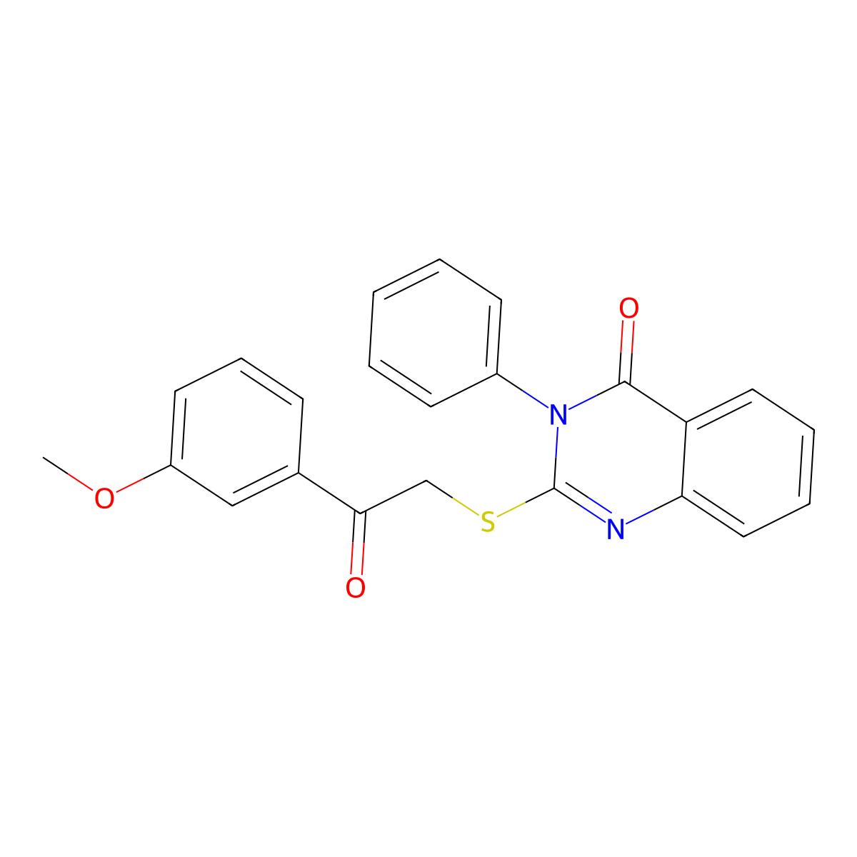 2-{[2-(3-Methoxyphenyl)-2-oxoethyl]sulfanyl}-3-phenyl-3,4-dihydroquinazolin-4-one molecular structure, CAS 329929-14-8