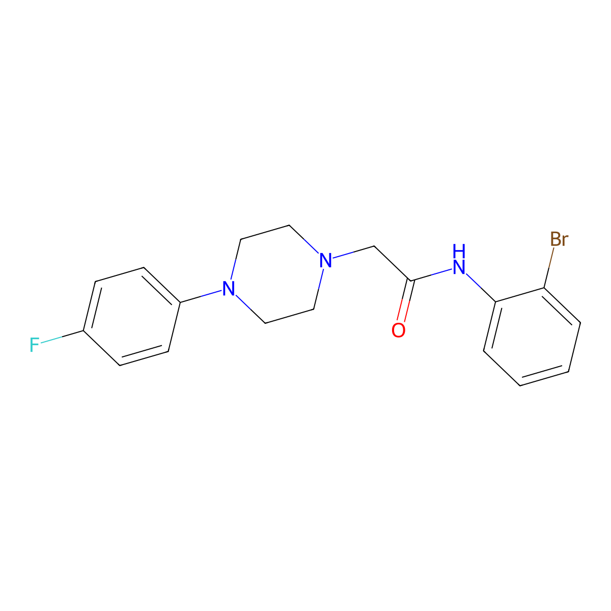 N-(2-bromophenyl)-2-[4-(4-fluorophenyl)piperazin-1-yl]acetamide molecular structure, CAS 329929-23-9