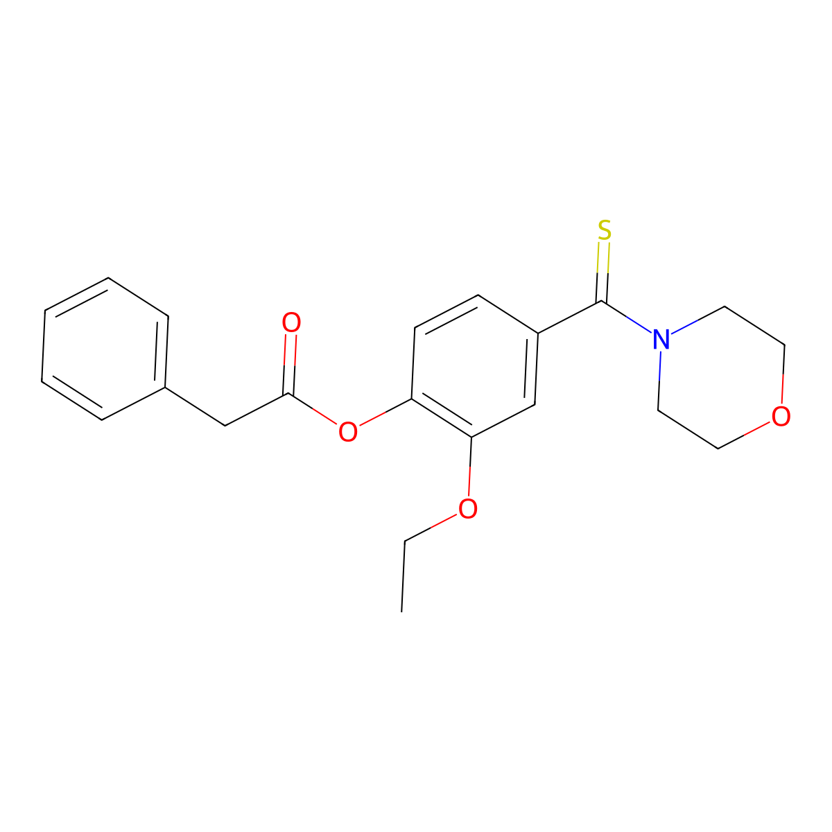 [2-Ethoxy-4-(morpholine-4-carbothioyl)phenyl] 2-phenylacetate molecular structure, CAS 329929-61-5