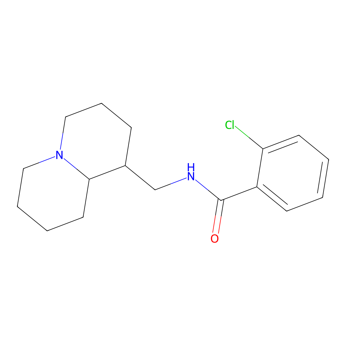 2-Chloro-N-[(octahydro-2H-quinolizin-1-yl)methyl]-benzamide molecular structure, CAS 329929-96-6