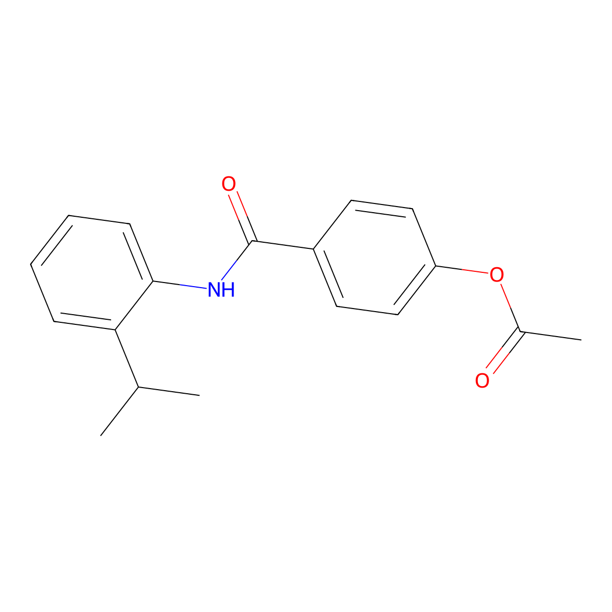 4-{[2-(Propan-2-yl)phenyl]carbamoyl}phenyl acetate molecular structure, CAS 329930-36-1