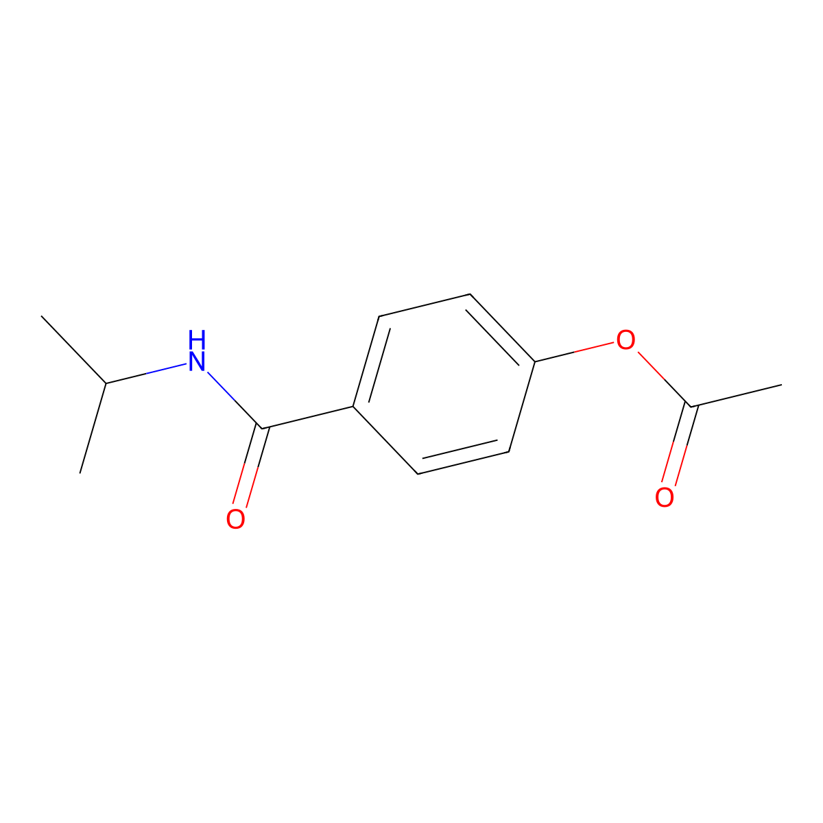 4-(Propan-2-ylcarbamoyl)phenyl acetate molecular structure, CAS 329930-44-1