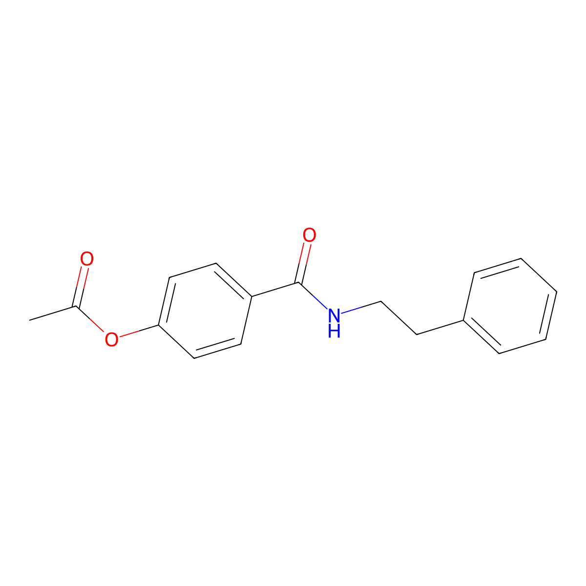 Acetic acid [4-[oxo-(2-phenylethylamino)methyl]phenyl] ester molecular structure, CAS 329930-48-5