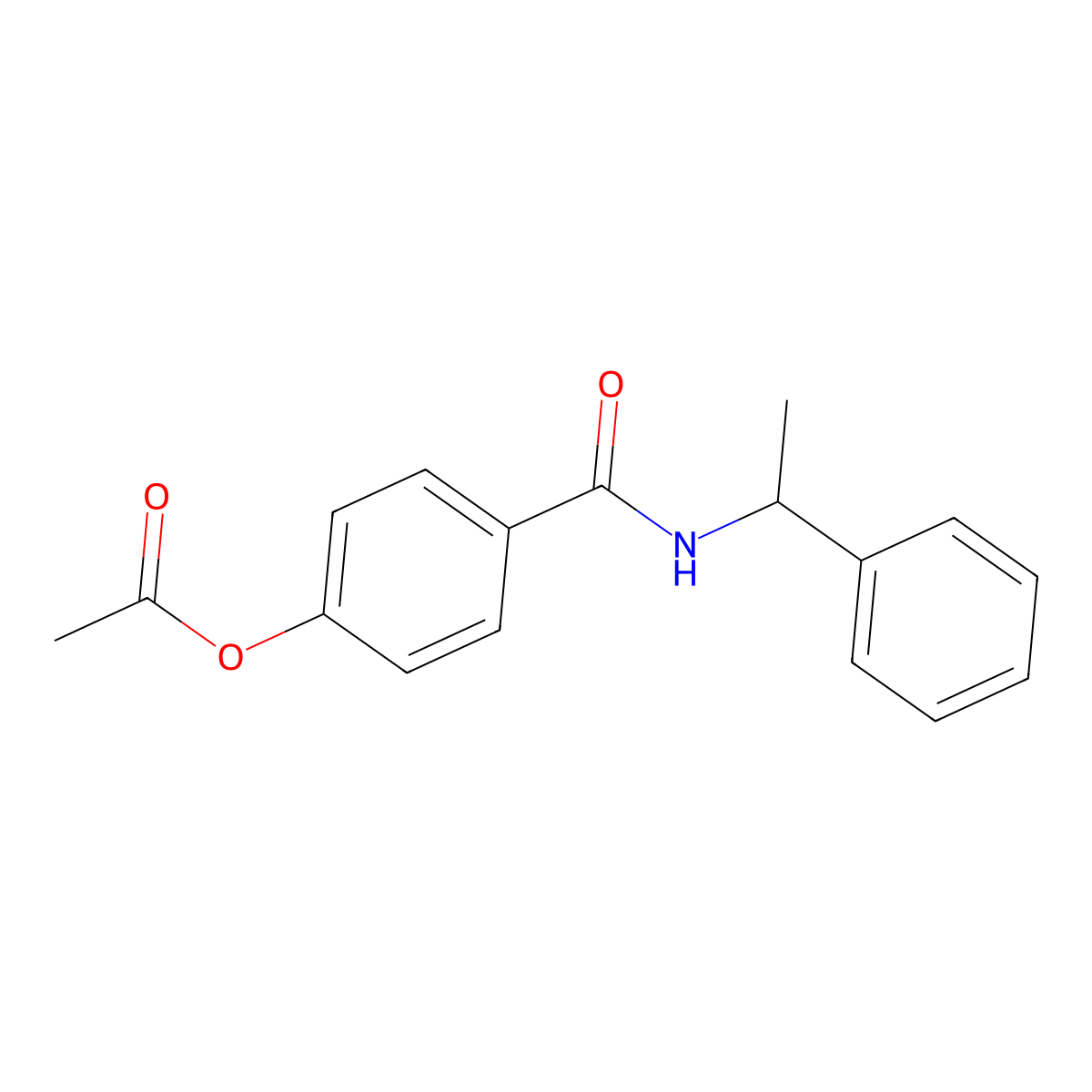 4-[(1-Phenylethyl)carbamoyl]phenyl acetate molecular structure, CAS 329930-59-8