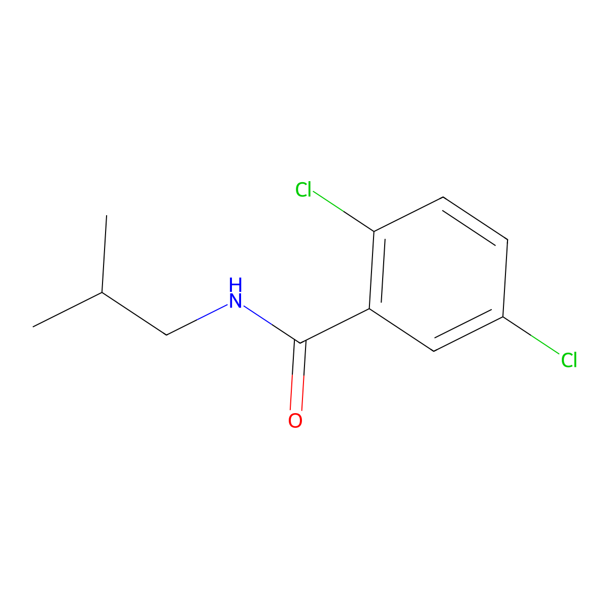 2,5-Dichloro-N-(2-methylpropyl)benzamide molecular structure, CAS 329930-88-3