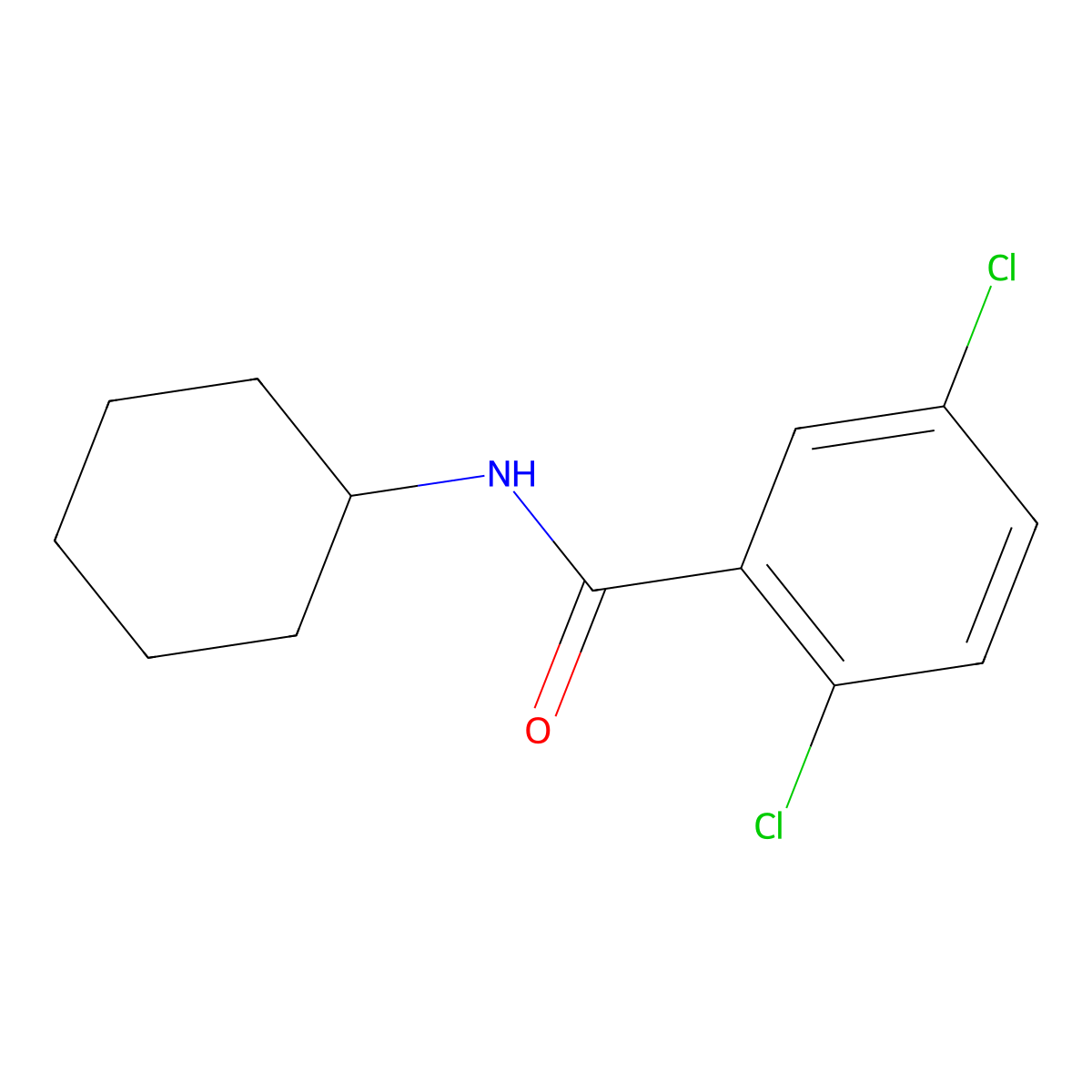 2,5-dichloro-N-cyclohexylbenzamide molecular structure, CAS 329930-90-7