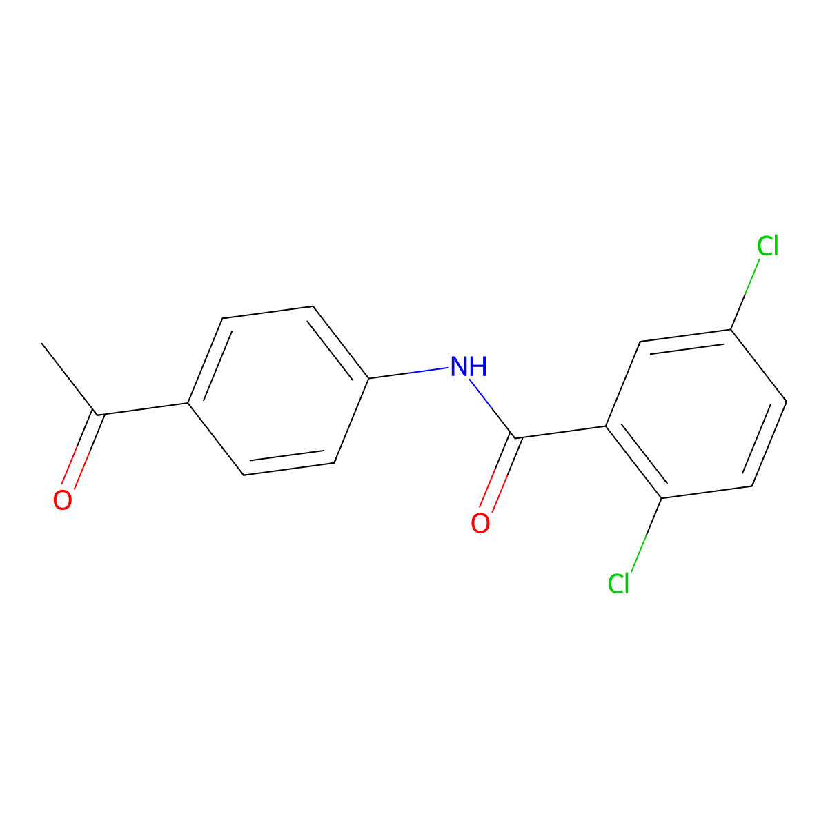 N-(4-acetylphenyl)-2,5-dichlorobenzamide molecular structure, CAS 329930-93-0