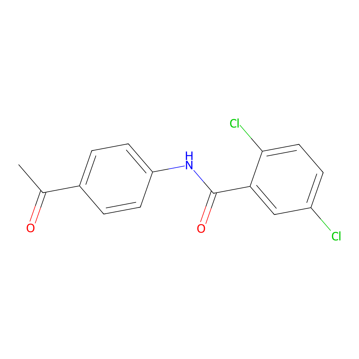 N-(4-acetylphenyl)-2,5-dichlorobenzamide molecular structure, CAS 329930-93-0