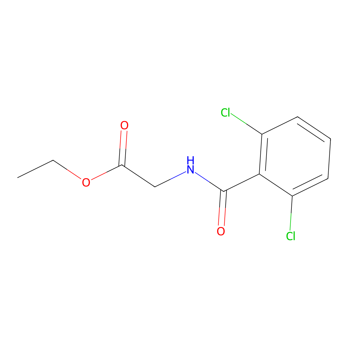 Ethyl 2-[(2,6-dichlorobenzoyl)amino]acetate molecular structure, CAS 329931-03-5