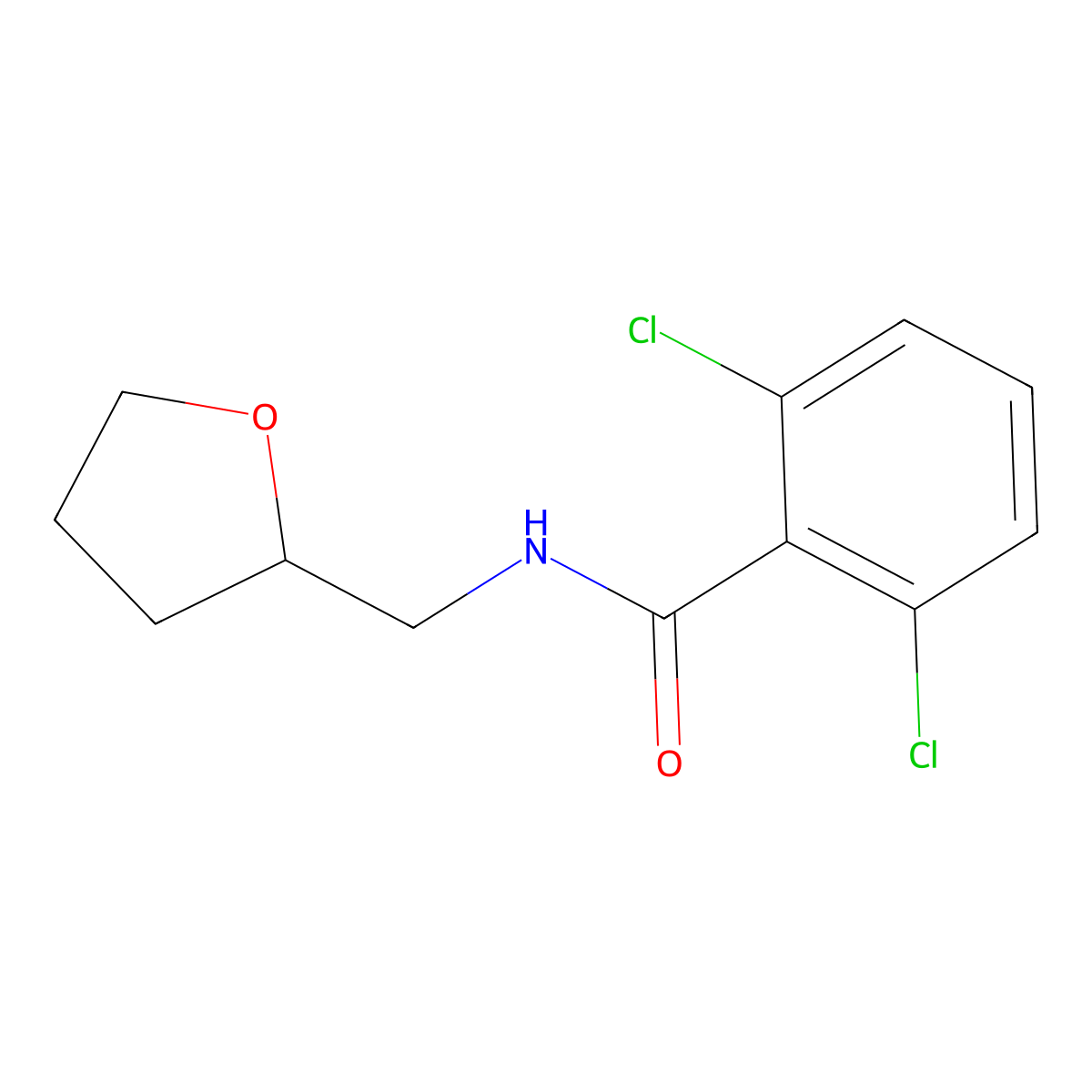 2,6-dichloro-N-(oxolan-2-ylmethyl)benzamide molecular structure, CAS 329931-04-6