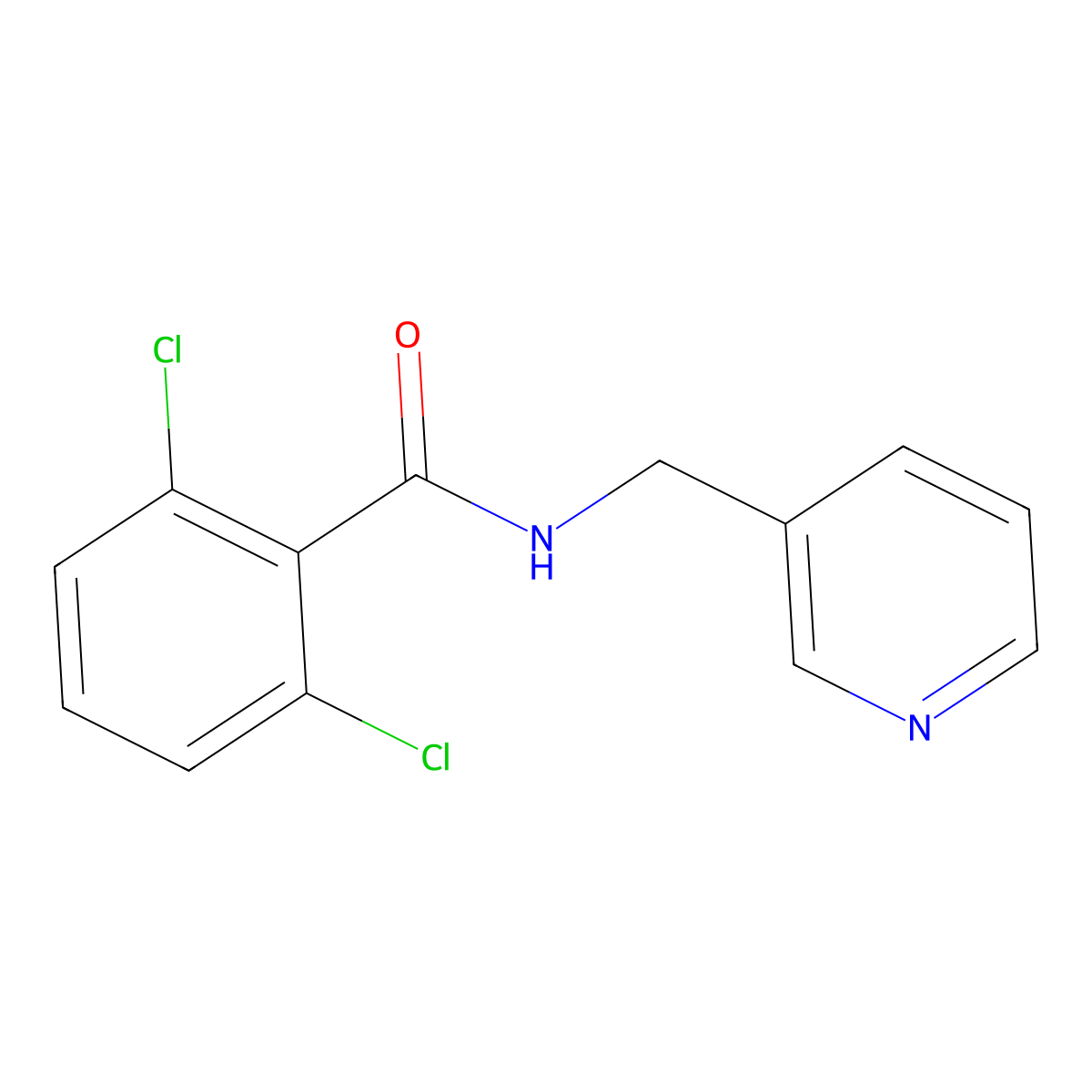 2,6-dichloro-N-(pyridin-3-ylmethyl)benzamide molecular structure, CAS 329931-07-9