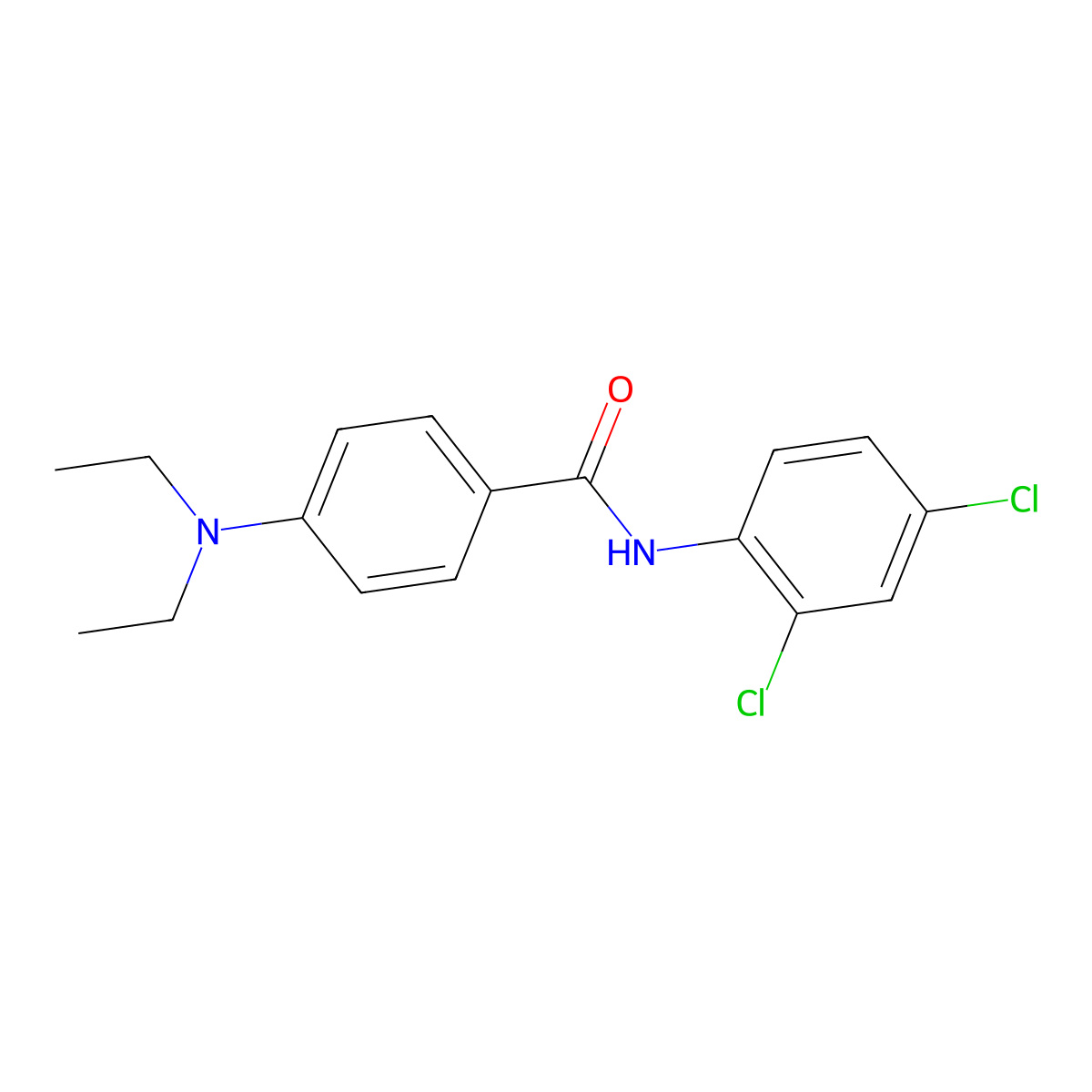 N-(2,4-dichlorophenyl)-4-(diethylamino)benzamide molecular structure, CAS 329931-15-9
