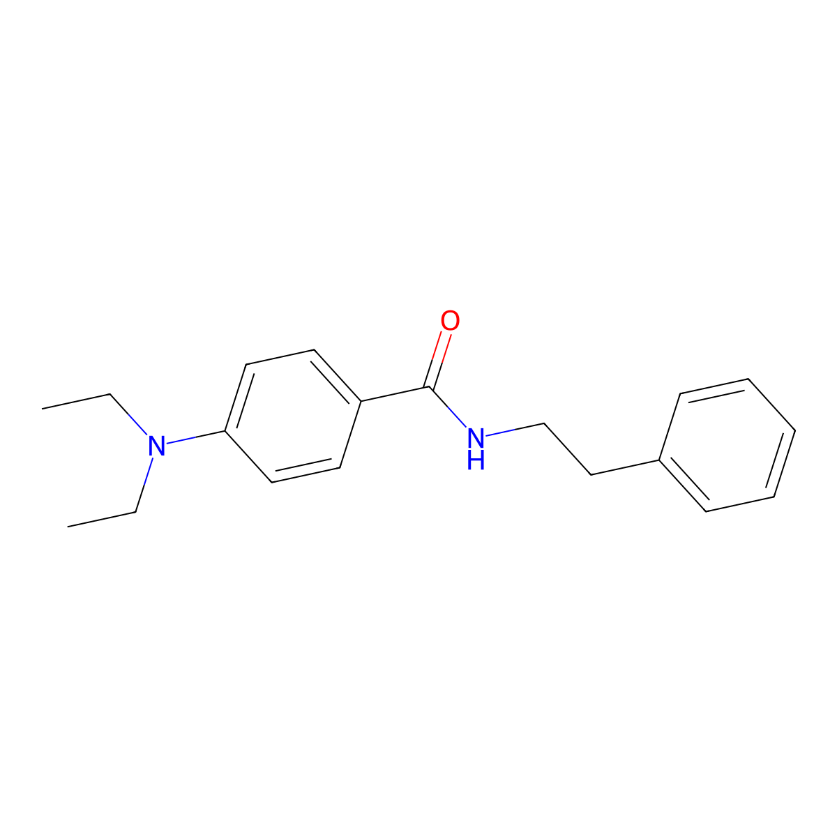 4-(diethylamino)-N-(2-phenylethyl)benzamide molecular structure, CAS 329931-22-8