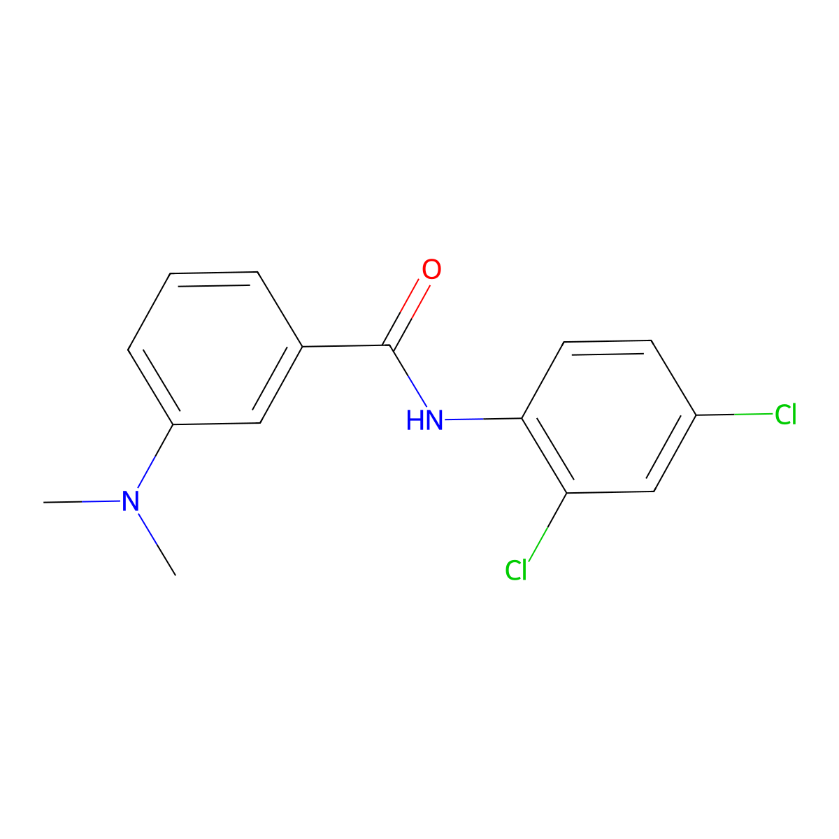 N-(2,4-dichlorophenyl)-3-(dimethylamino)benzamide molecular structure, CAS 329931-33-1