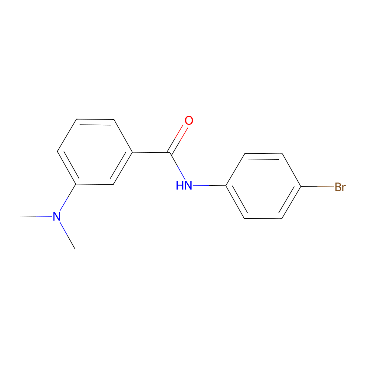 N-(4-bromophenyl)-3-(dimethylamino)benzamide molecular structure, CAS 329931-35-3