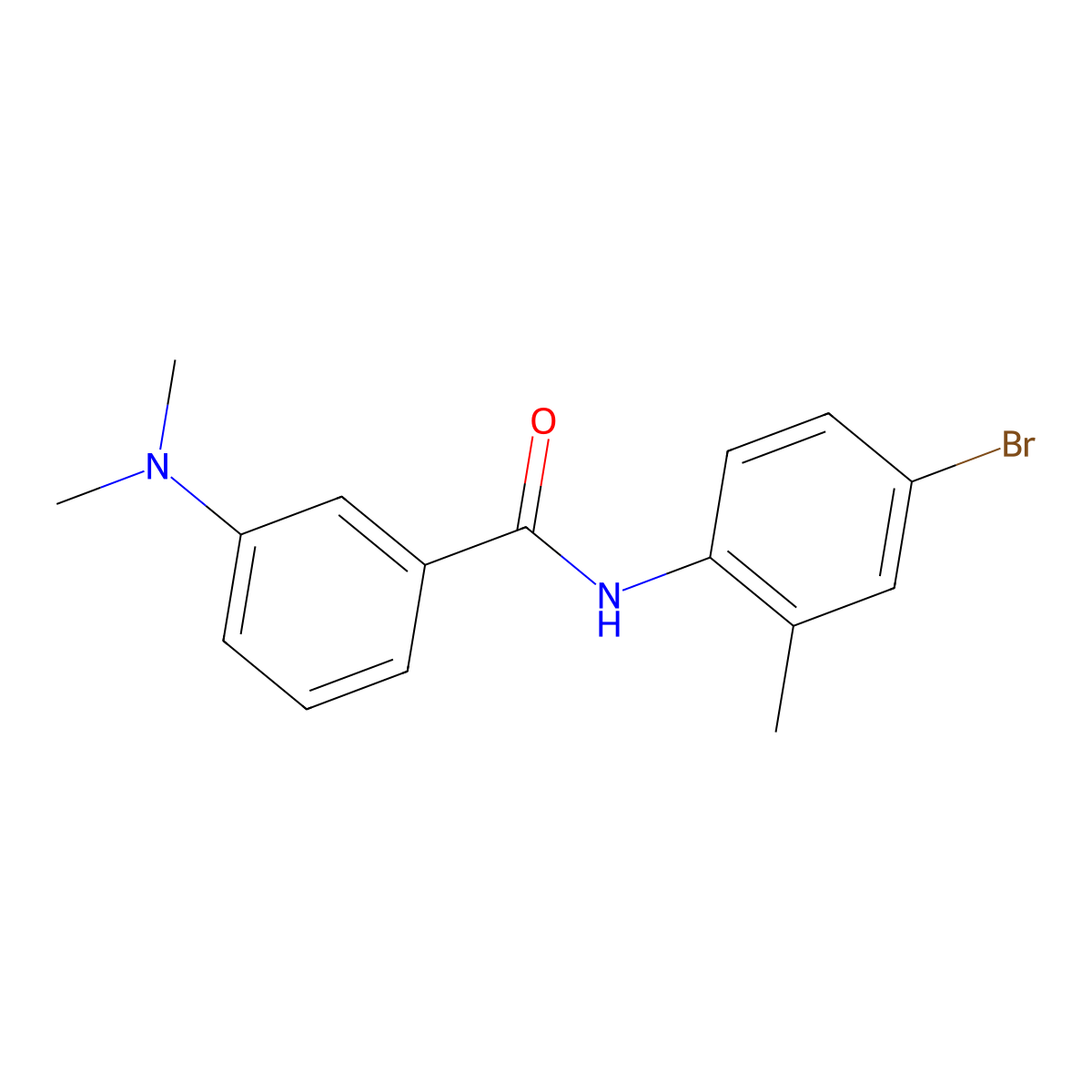 N-(4-bromo-2-methylphenyl)-3-(dimethylamino)benzamide molecular structure, CAS 329931-38-6