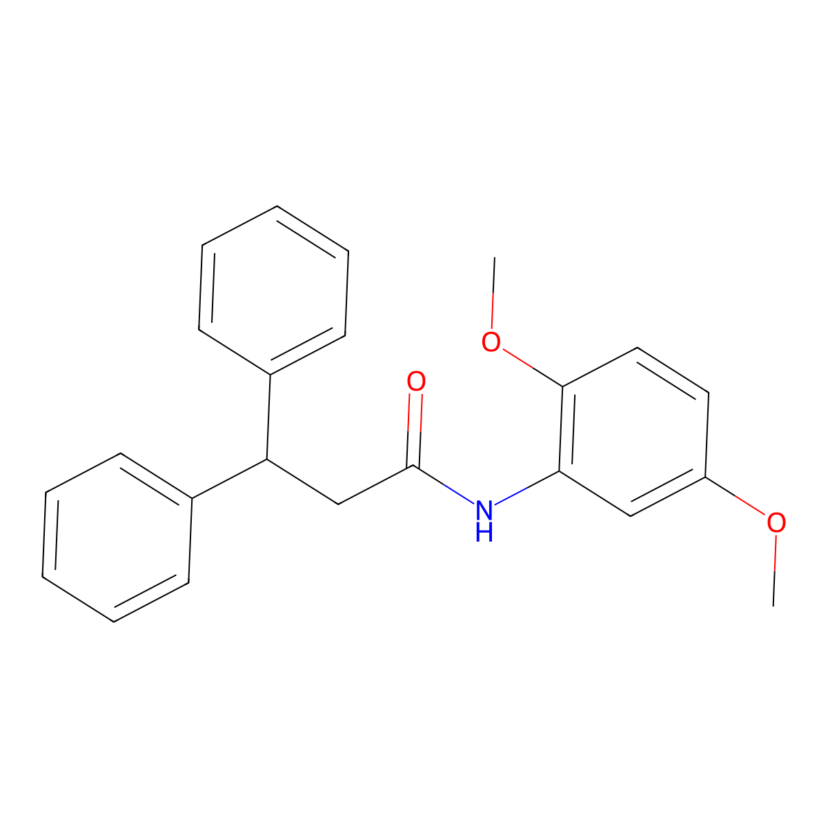 N-(2,5-dimethoxyphenyl)-3,3-diphenylpropanamide molecular structure, CAS 329931-46-6
