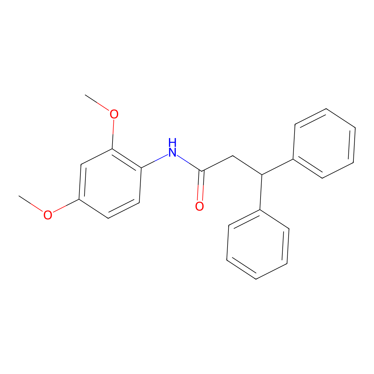 N-(2,4-dimethoxyphenyl)-3,3-diphenylpropanamide molecular structure, CAS 329931-47-7