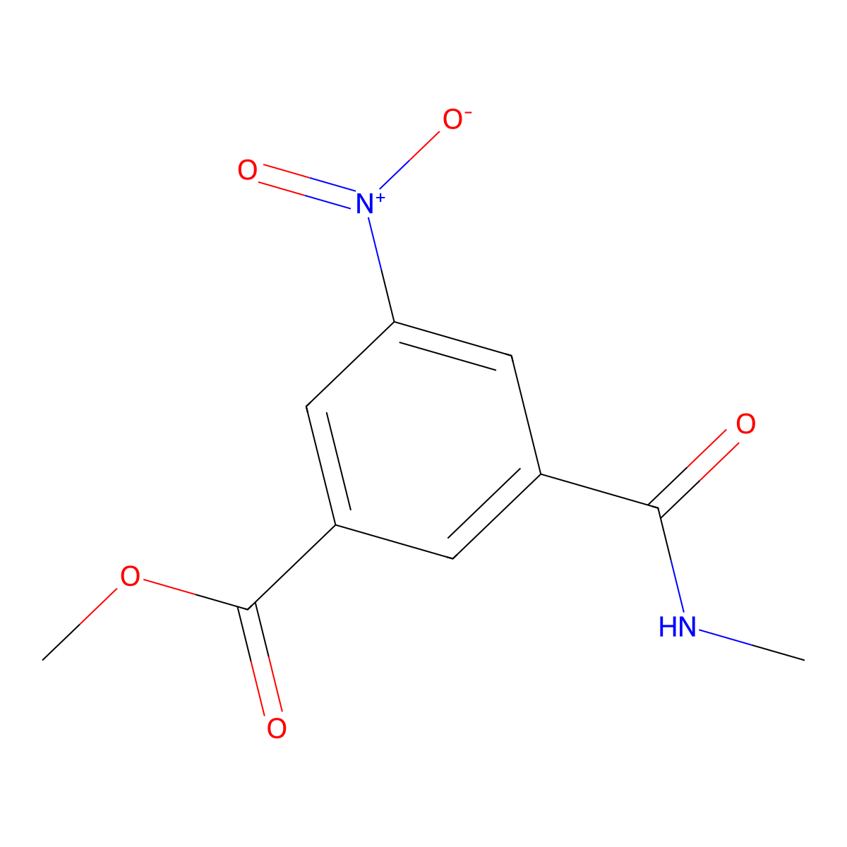 Methyl 3-[(methylamino)carbonyl]-5-nitrobenzoate molecular structure, CAS 329932-20-9
