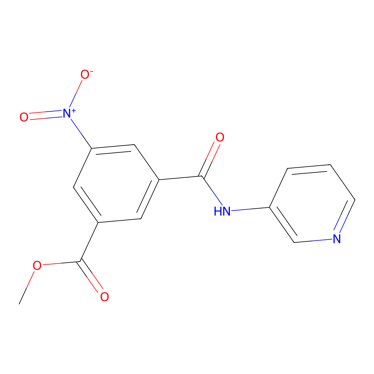 Methyl 3-nitro-5-(pyridin-3-ylcarbamoyl)benzoate molecular structure, CAS 329932-30-1