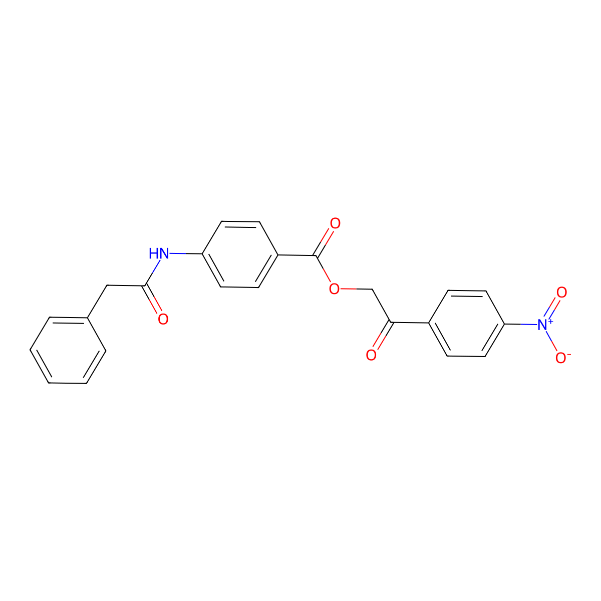 2-(4-Nitrophenyl)-2-oxoethyl 4-[(phenylacetyl)amino]benzoate molecular structure, CAS 329932-47-0