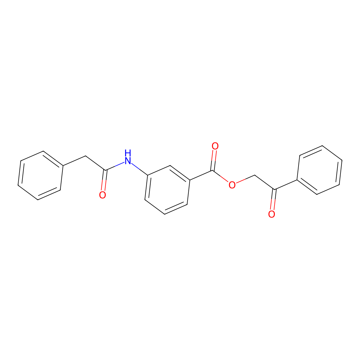 Phenacyl 3-[(2-phenylacetyl)amino]benzoate molecular structure, CAS 329932-51-6