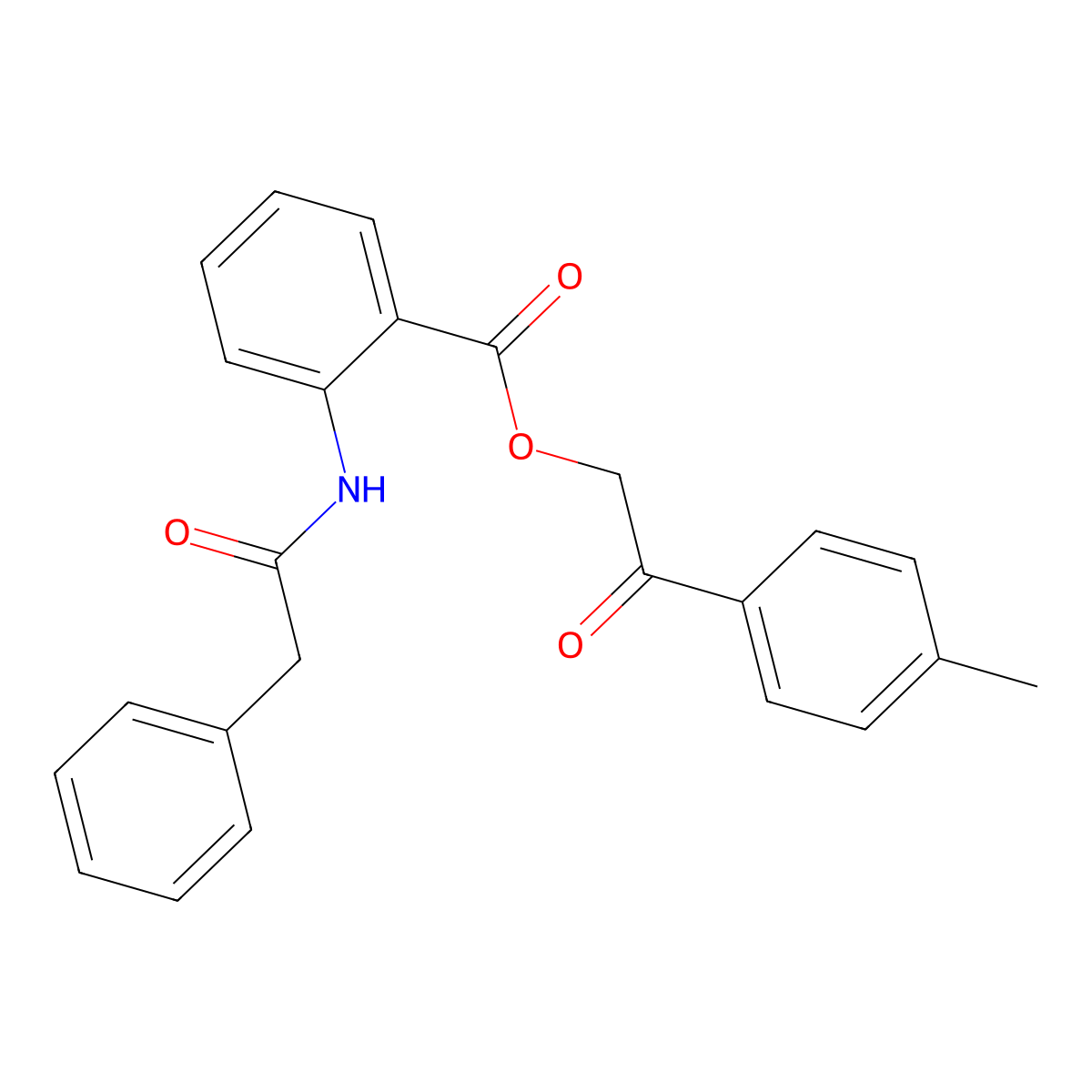 2-(4-Methylphenyl)-2-oxoethyl 2-[(phenylacetyl)amino]benzoate molecular structure, CAS 329932-64-1