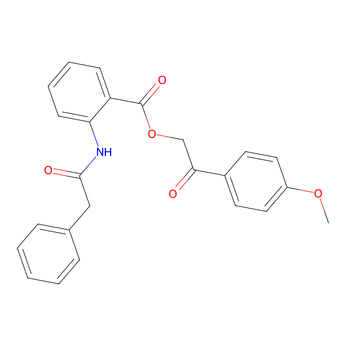 2-(4-Methoxyphenyl)-2-oxoethyl 2-[(phenylacetyl)amino]benzoate molecular structure, CAS 329932-65-2