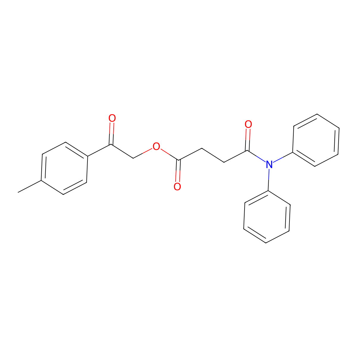 2-(4-Methylphenyl)-2-oxoethyl 4-(diphenylamino)-4-oxobutanoate molecular structure, CAS 329933-61-1