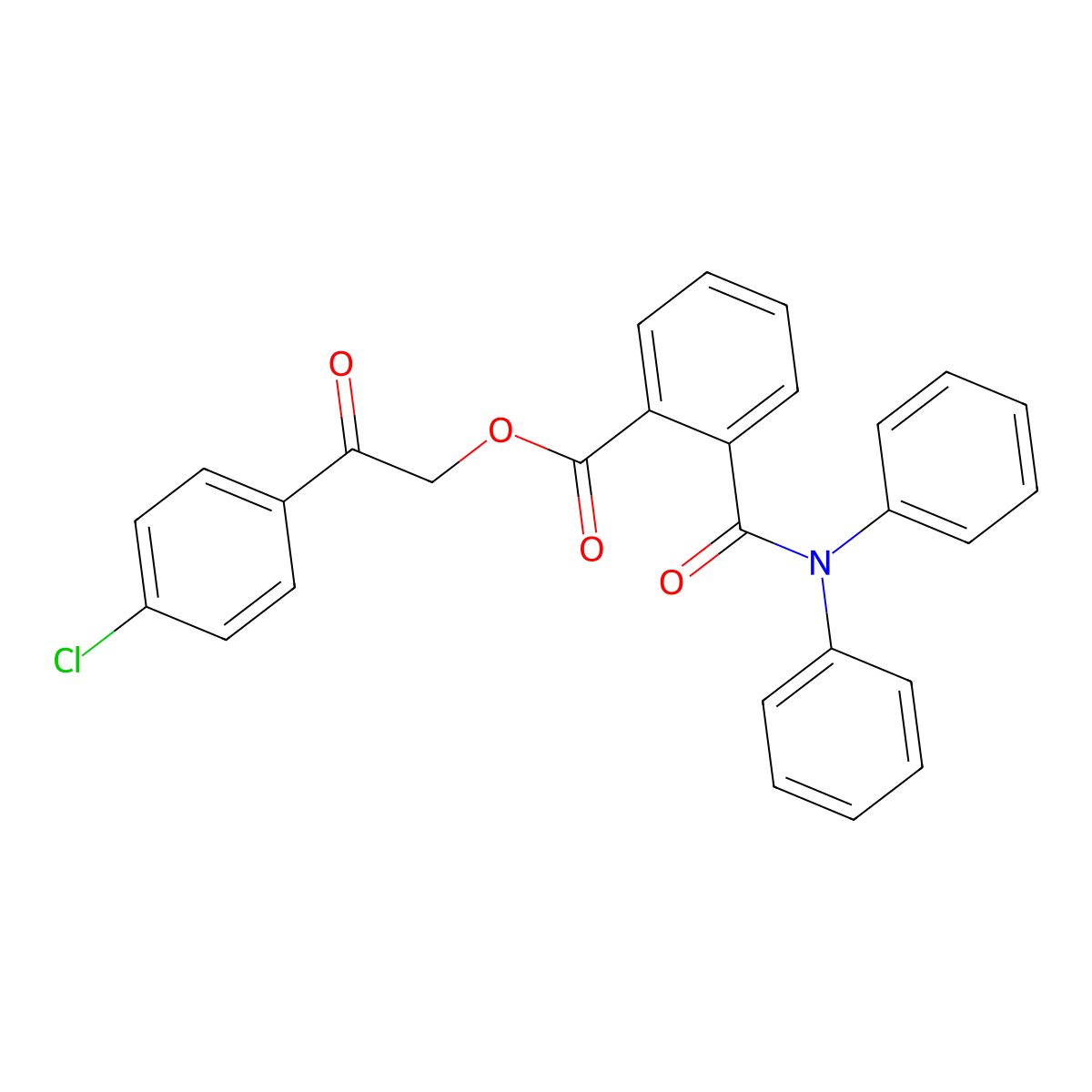 2-(4-Chlorophenyl)-2-oxoethyl 2-[(diphenylamino)carbonyl]benzoate molecular structure, CAS 329933-63-3