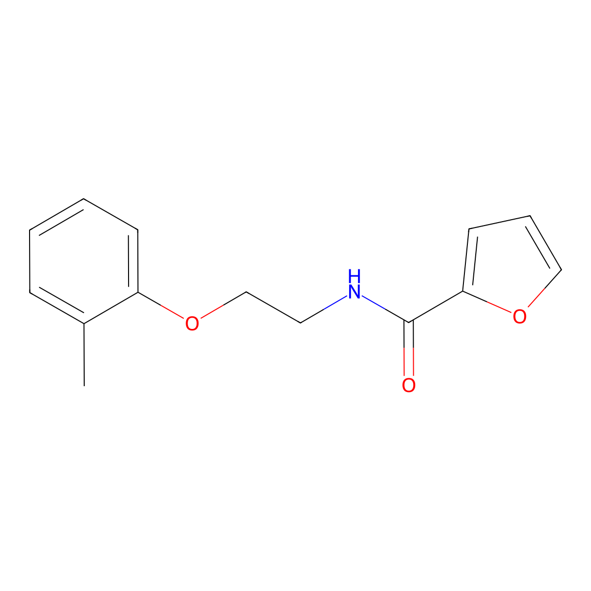 N-[2-(2-methylphenoxy)ethyl]furan-2-carboxamide molecular structure, CAS 329933-86-0