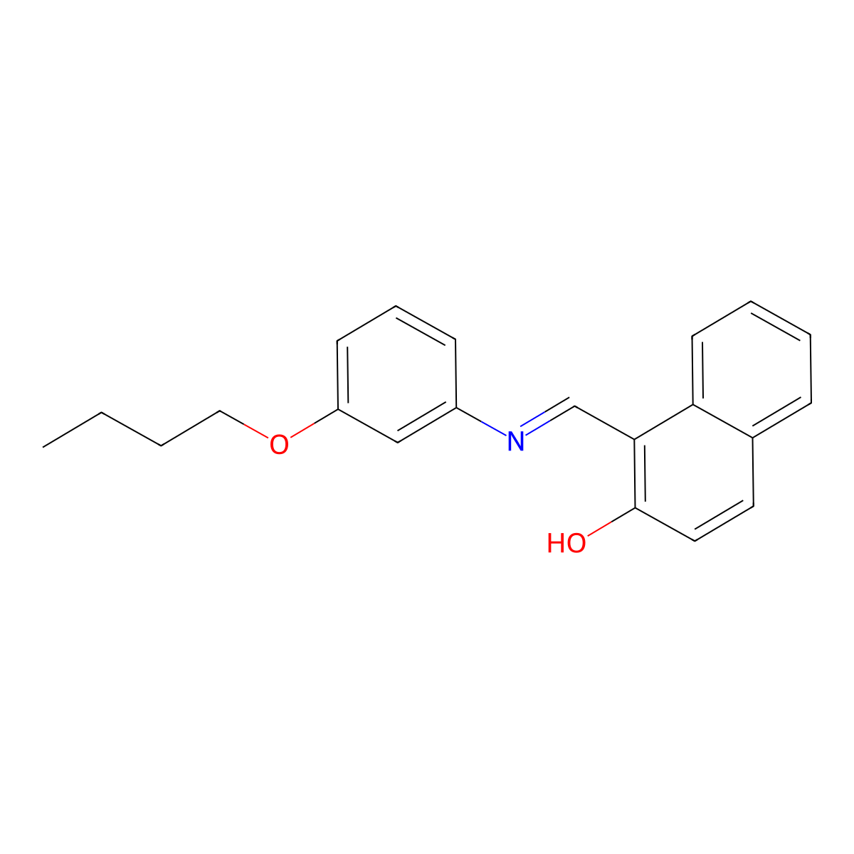 1-{[(3-Butoxyphenyl)imino]methyl}-2-naphthol molecular structure, CAS 329934-45-4
