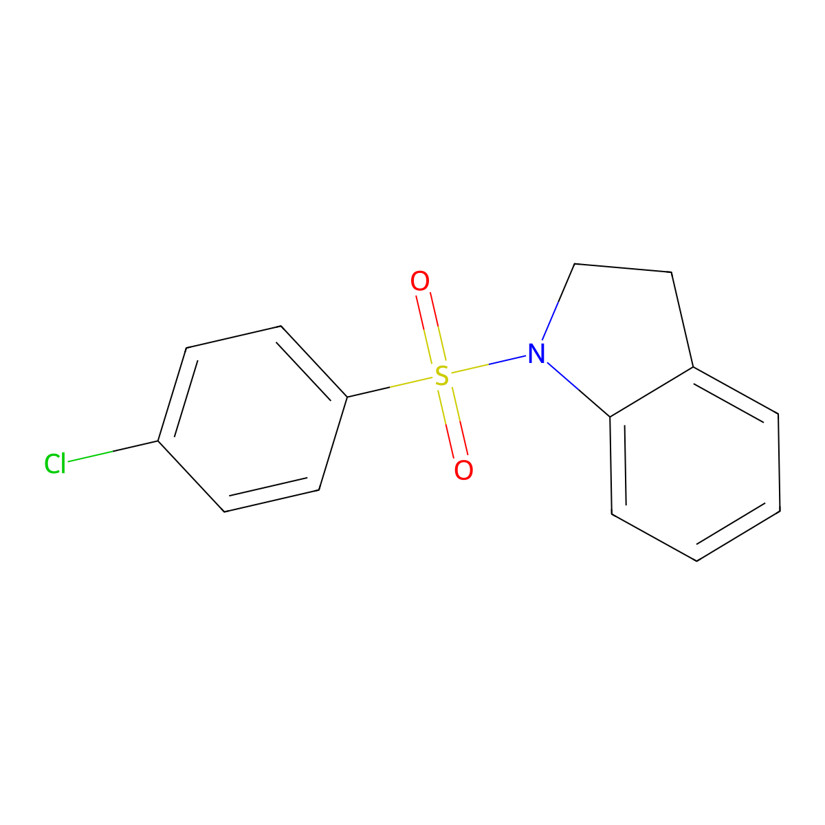1-(4-Chlorophenyl)sulfonyl-2,3-dihydroindole molecular structure, CAS 329937-51-1